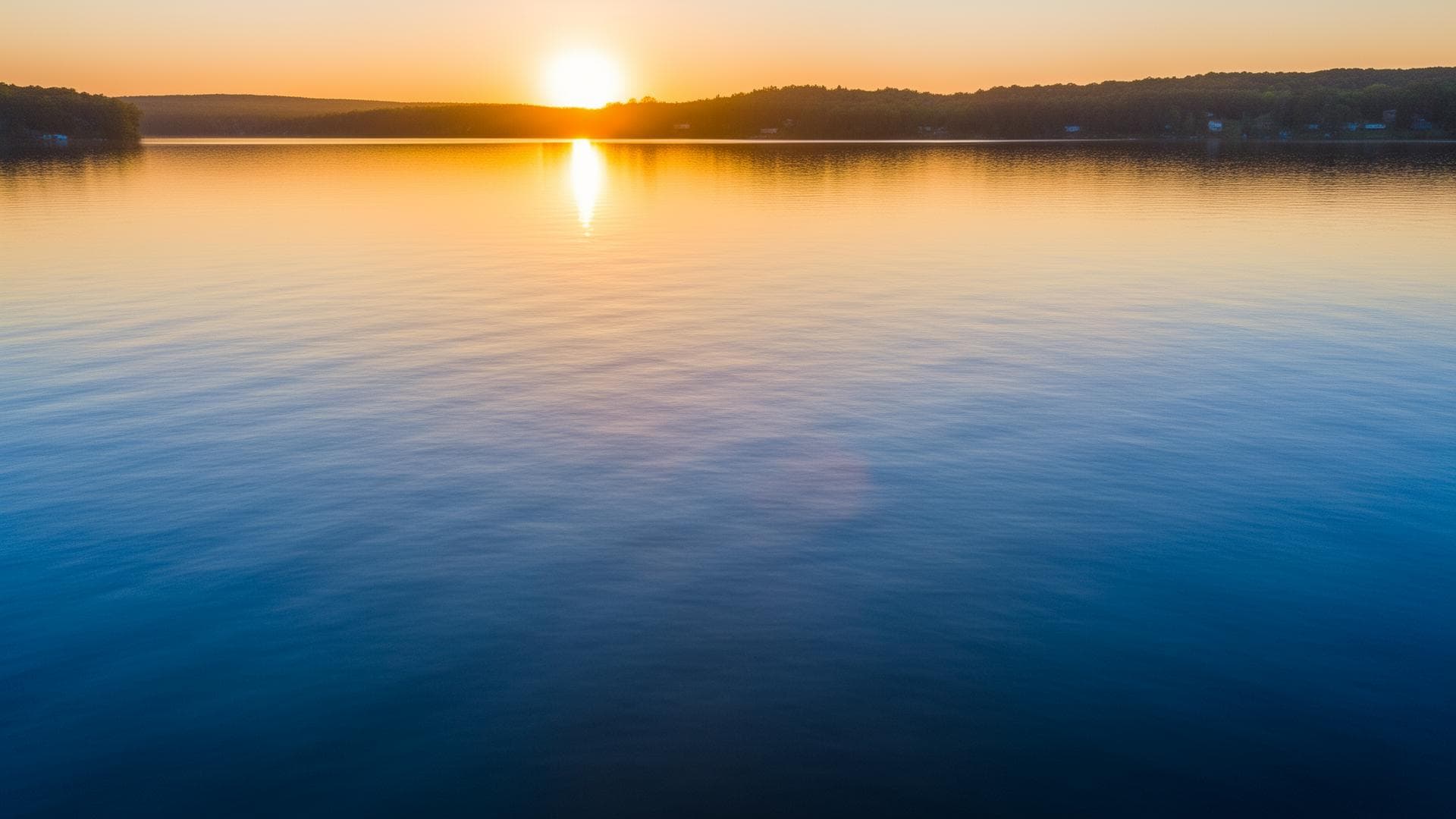 Calm water at sunrise